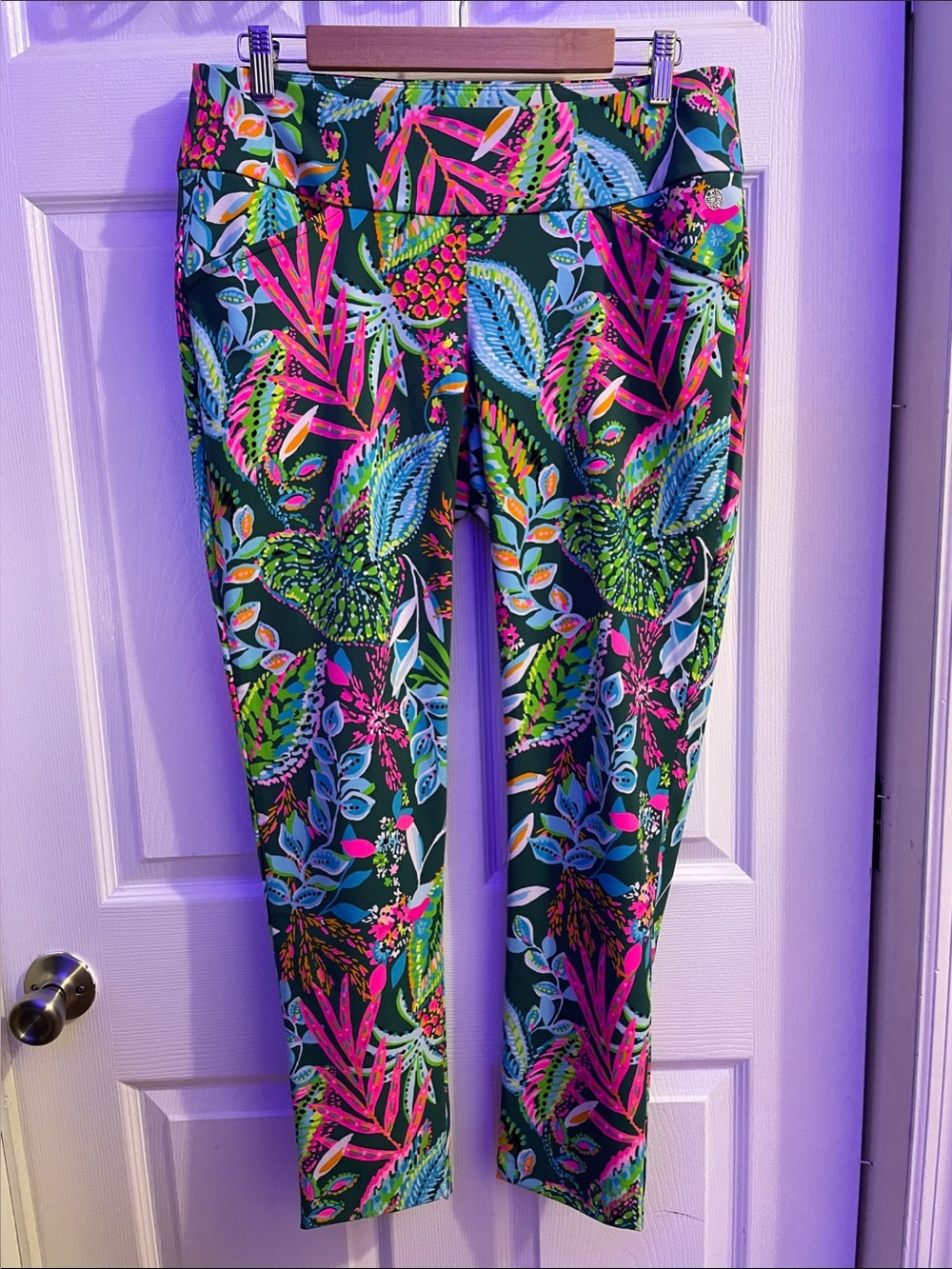 lululemon athletica Tropical Floral Leggings in Green, Pink, Blue